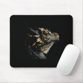 Cool Dragon Head Mythical Dragon Face Breathing Fi Muismat (Met muis)