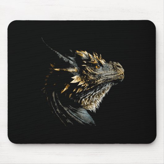 Cool Dragon Head Mythical Dragon Face Breathing Fi Muismat (Voorkant)