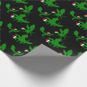 Cool Dragon Kerstmis Cadeaupapier (Hoek)