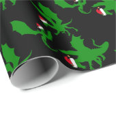 Cool Dragon Kerstmis Cadeaupapier (Rol Hoek)