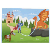 Cool dragon knight lovers voegen naam toe groot cadeauzakje (Achterkant)