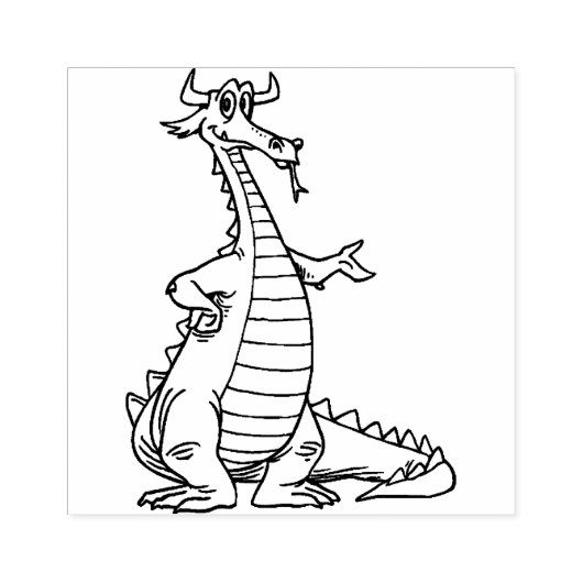 Cool Dragon Rubberstamp Rubberstempel (Afrduk)