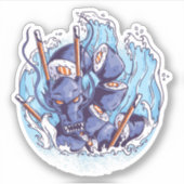 Cool Dragon SUSHI Anime Graphics beheert foto's Sticker (Voorkant)