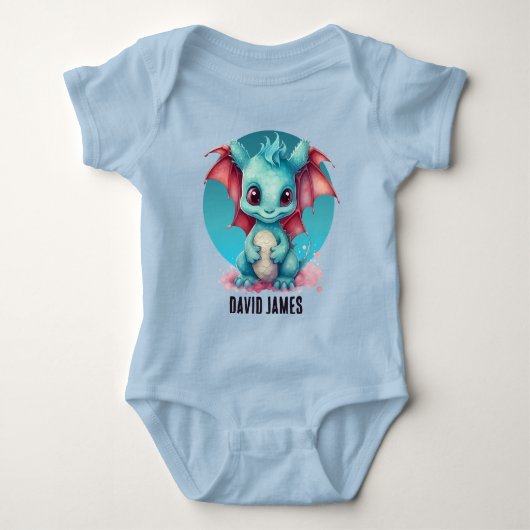 Cool Dragon Voeg naam toe Unisex Romper (Voorkant)