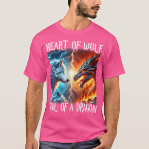 Cool Dragon Wolf Warrior voor Boy Girl Vrouwen Kin T-shirt