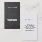 Cool Dragonfly Rustic Natuur Chalkboard Visitekaartje (Voorkant / Achterkant)