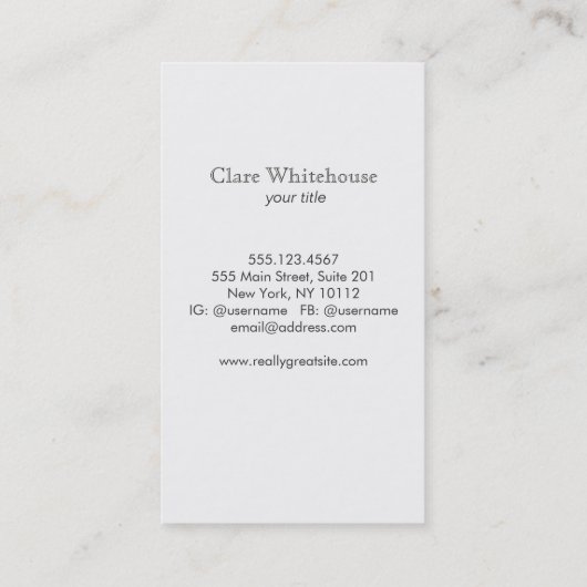 Cool Dragonfly Rustic Natuur Chalkboard Visitekaartje (Achterkant)