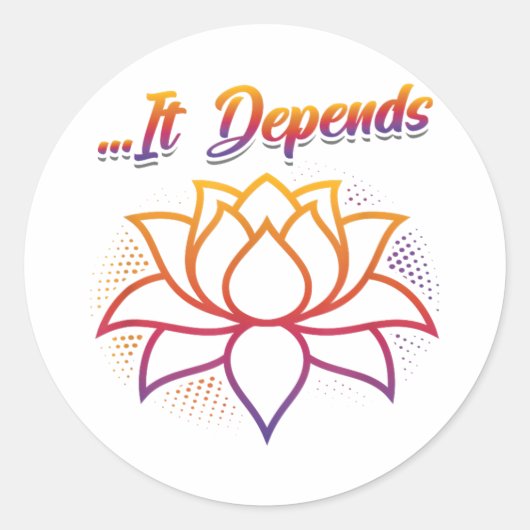 Cool Drawing Mood Ronde Sticker (Voorkant)