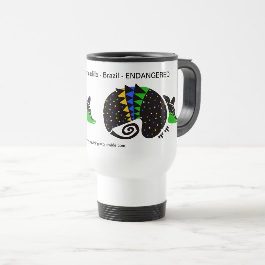 Cool Drie-banded ARMADILLO - Bedreigd dier Reisbeker (Voorkant rechts)