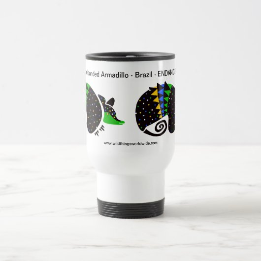 Cool Drie-banded ARMADILLO - Bedreigd dier Reisbeker (Center)