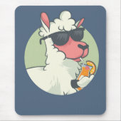 Cool Drink Summer Llama Muismat (Voorkant)