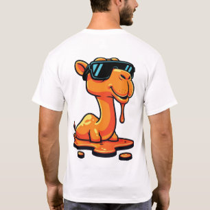 Cool Drip Kameel met Zonnebril Grappig Smeltend T-shirt