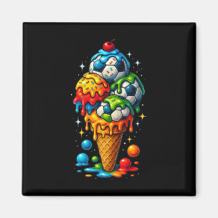 Cool druipende voetbal kunst sport illustratie sme magneet