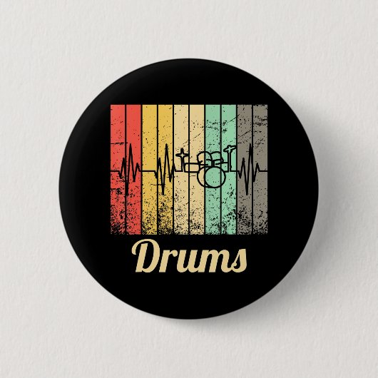 Cool drumkit doorsijpelen  trommeltrommel ronde button 5,7 cm (Voorkant)
