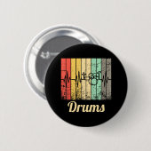 Cool drumkit doorsijpelen  trommeltrommel ronde button 5,7 cm (Voorkant /achterkant)