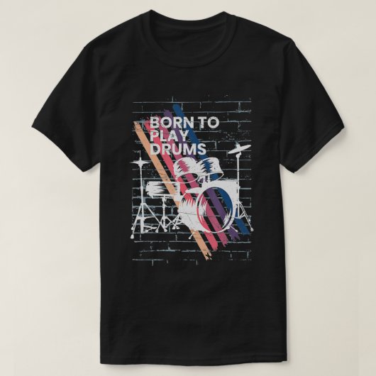 Cool drumkit doorsijpelen  trommeltrommel t-shirt (Design voorkant)