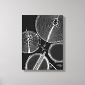 Cool Drummer Art Drum Kit Canvas Snare Drumsticks Afdruk (Voorkant)