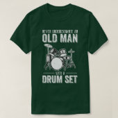 Cool Drummer Art Men Dad Drum Set Player Drum Kit T-shirt (Design voorkant)