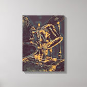 Cool Drummer Art on Canvas - Drum Kit met Cymbals (Voorkant)