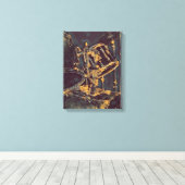 Cool Drummer Art on Canvas - Drum Kit met Cymbals Afdruk (Insitu (Houten vloer))