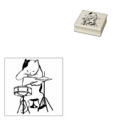 Cool Drummer Cat Art Stempel (Gestempeld)
