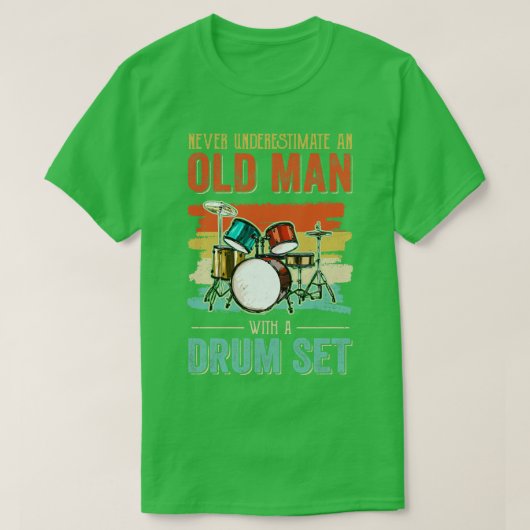Cool Drummer Dad Art Mannen Drum Set Player Drum K T-shirt (Design voorkant)