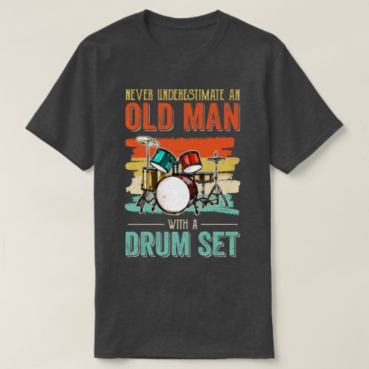 Cool Drummer Dad Art Mannen Drum Set Player Drum K T-shirt (Design voorkant)