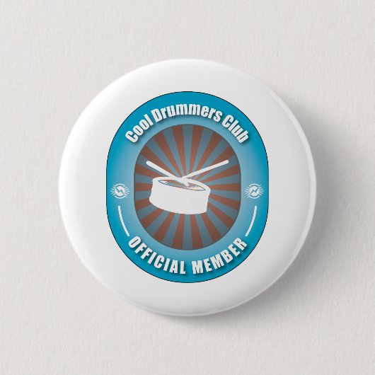 Cool Drummers Club Ronde Button 5,7 Cm (Voorkant)