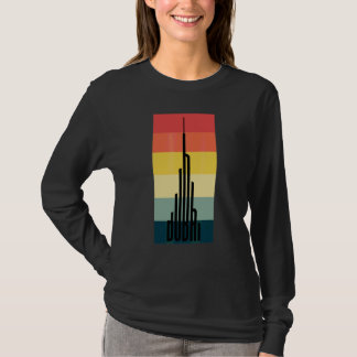 Cool Dubai Burj Khalifa wolkenkrabber vintage roya T-shirt
