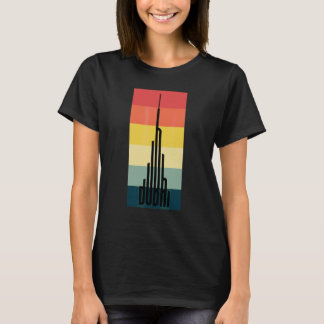 Cool Dubai Burj Khalifa Wolkenkrabber Vintage Roya T-shirt