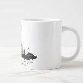 Cool Dubai city skyline uitzicht ontwerp Grote Koffiekop (Rechts)