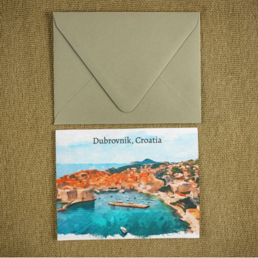 Cool Dubrovnik Kroatië Adria Coast Panorama Uitzic Briefkaart
