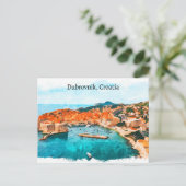 Cool Dubrovnik Kroatië Adria Coast Panorama Uitzic Briefkaart (Staand voorkant)