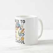 Cool Duck Back to School Design Funny Cartoon Goos Koffiemok (Voorkant rechts)