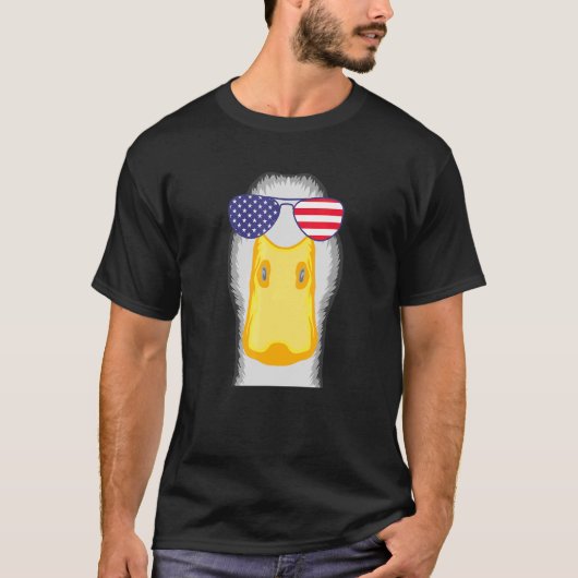 Cool Duck die Amerikaanse vlag voert T-shirt (Voorkant)