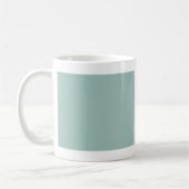 Cool Duck egg blue - voeg eigen tekst, afbeelding, Koffiemok (Links)