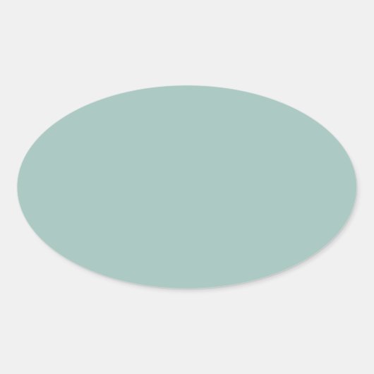 Cool Duck egg blue - voeg eigen tekst, afbeelding, Ovale Sticker (Voorkant)
