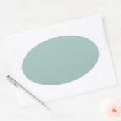 Cool Duck egg blue - voeg eigen tekst, afbeelding, Ovale Sticker (Envelop)