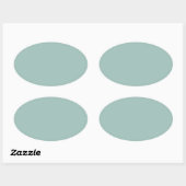 Cool Duck egg blue - voeg eigen tekst, afbeelding, Ovale Sticker (Vel)