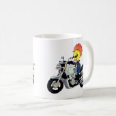 Cool Duck Riding a Motorcycle Koffiemok (Voorkant rechts)