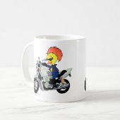 Cool Duck Riding a Motorcycle Koffiemok (Voorkant links)