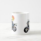 Cool Duck Riding a Motorcycle Koffiemok (Center)