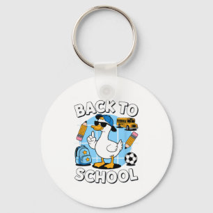 Cool Duck Terug naar school shirt Funny Kids Eerst Sleutelhanger