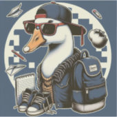 Cool Duck Terug naar School Small Size Sticker (Voorkant)