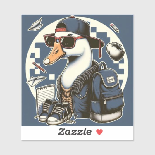 Cool Duck Terug naar School Small Size Sticker (Vel)