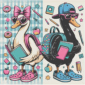 Cool Ducks terug naar school Sticker (Voorkant)