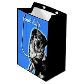 Cool Dude Australian Shephard  Gift Bag Medium Cadeauzakje (Voorkant Gekanteld)
