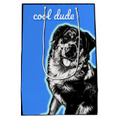 Cool Dude Australian Shephard  Gift Bag Medium Cadeauzakje (Achterkant)