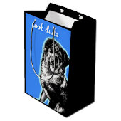 Cool Dude Australian Shephard  Gift Bag Medium Cadeauzakje (Achterkant Gekanteld)