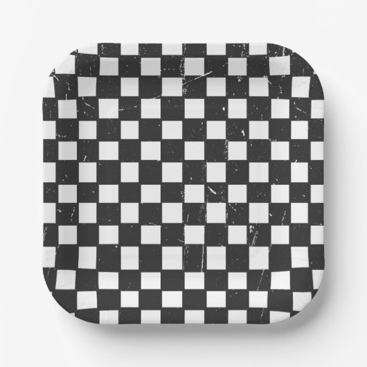 Cool Dude Check Party Borden Papieren Bordje (Voorkant)